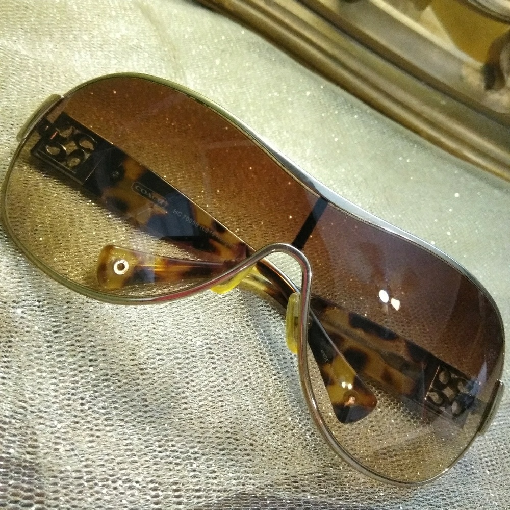 Coach Brown and Gold Sunglasses